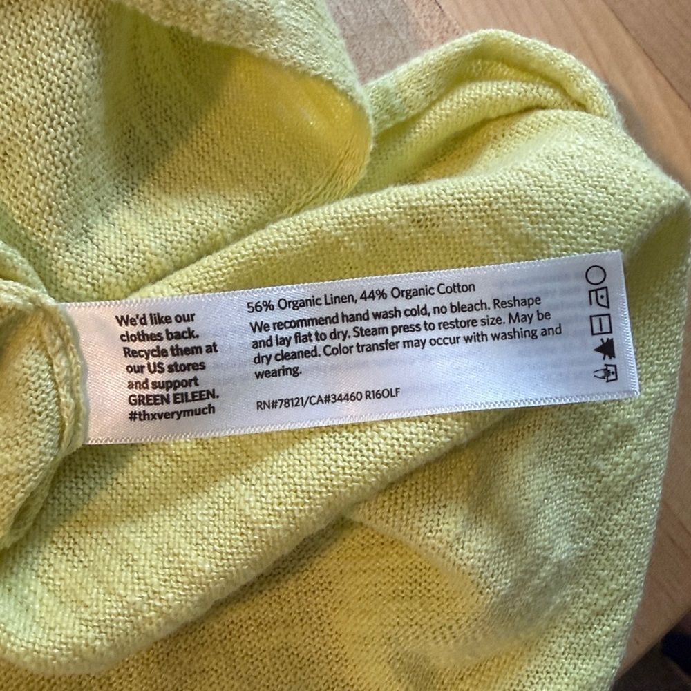 NWT Eileen Fisher Organic Linen Cotton Slub Bateau Boxy Poncho Sweater Top, XS - Picture 6 of 6